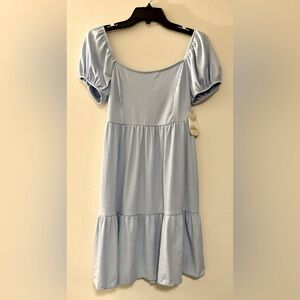 NWT Altar’d State Puff Sleeve Tiered Mini Dress